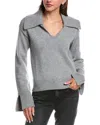 Reveriee Long Sleeve Cardigan In Grey