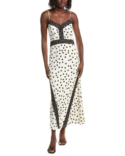 Reveriee Printed Midi Dress In Neutral