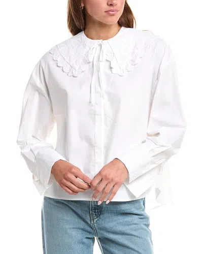Reveriee Puritan Collar Blouse In White
