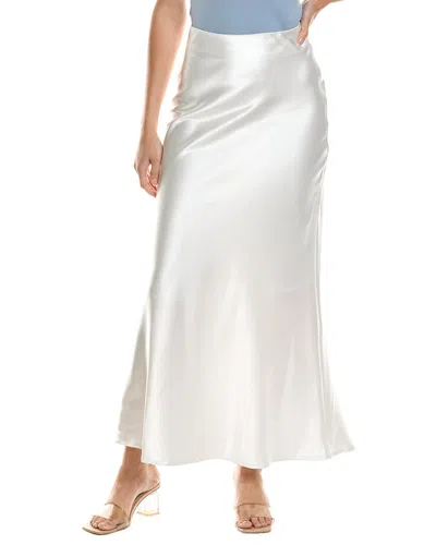 Reveriee Satin Skirt In White