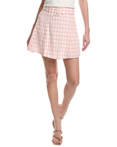 Reveriee Seersucker Skirt In Pink
