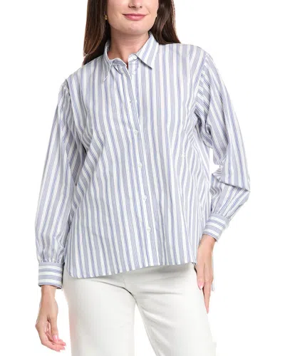 Reveriee Silk-blend Shirt In Blue