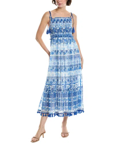 REVERIEE REVERIEE SMOCKED BODICE MIDI DRESS