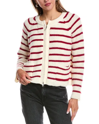 Reveriee Long Sleeve Cardigan In Red