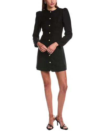 Reveriee Long Sleeve Mini Dress In Black