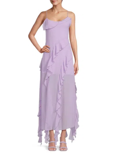 Reveriee Women's Ruffle Sheath Maxi Dress In Lavender