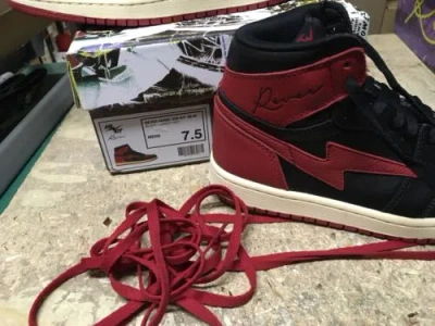 Pre-owned Reveяs® Ds Mens Reves Paris Air Kiy 85 Hi Banned Black Red Sz 7.5 Authentic