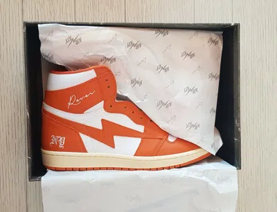 Pre-owned Reveяs® Ds Reves Paris X Air Kiy 85 Hi Size 13. Orange White Sail. Ny York City