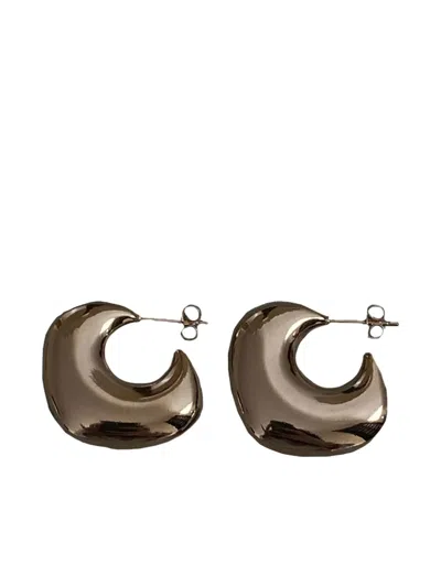 Révi Stella Curved-shape Hoop Earrings In Gold