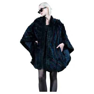 Pre-owned Revillon Cape/stole  Paris 1970s Vintage Multicolor In Black