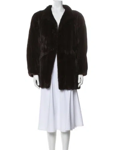Pre-owned Revillon Faux Fur Jacket In Brown