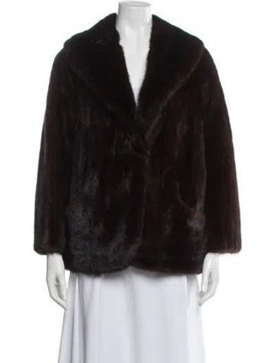 Pre-owned Revillon Faux Fur Jacket In Brown