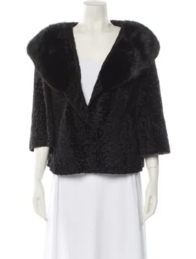Pre-owned Revillon Fur Coat In Black