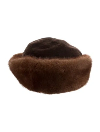 Pre-owned Revillon Fur Hat In Brown