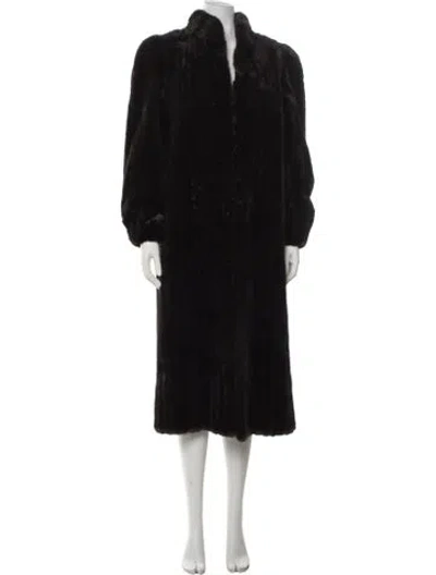 Pre-owned Revillon Furs Faux Fur Coat In Black