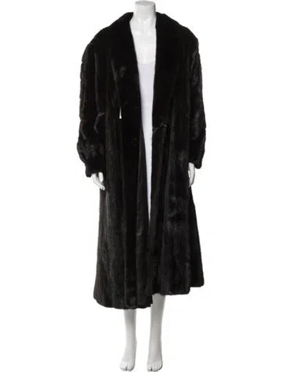 Pre-owned Revillon Mink Fur Coat In Black