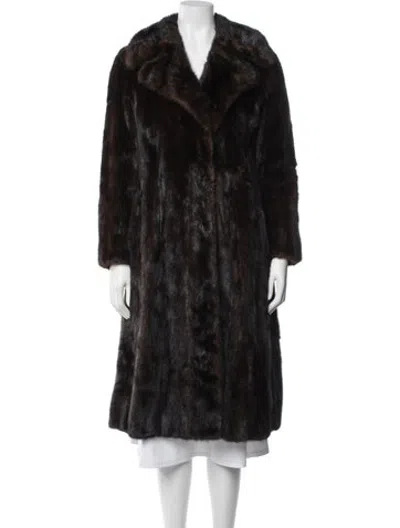 Pre-owned Revillon Mink Fur Coat In Black