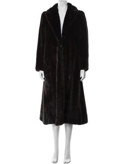 Pre-owned Revillon Mink Fur Coat In Black