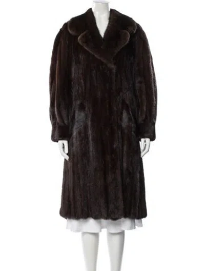 Pre-owned Revillon Mink Fur Coat In Brown