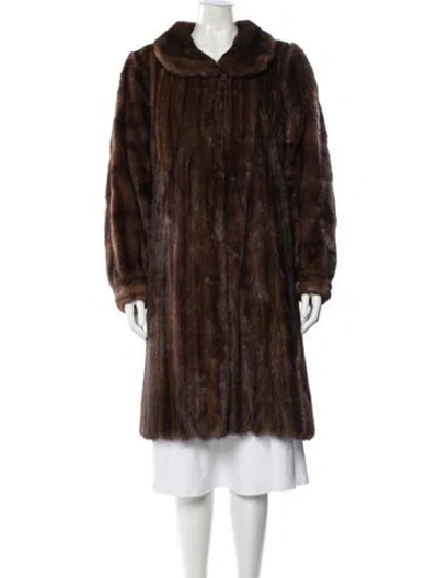 Pre-owned Revillon Mink Fur Coat In Brown