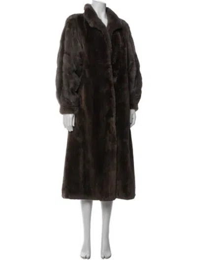 Pre-owned Revillon Mink Fur Coat In Brown