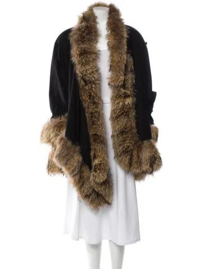 Pre-owned Revillon Printed Fur Coat In Brown