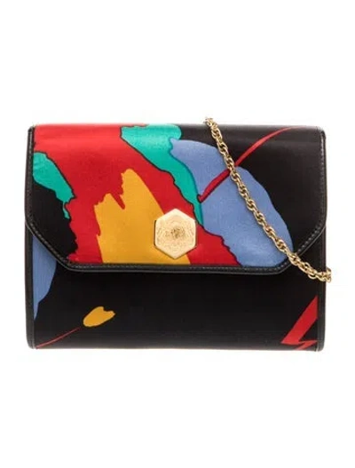 Pre-owned Revillon Satin Clutch W/ Tags In Black