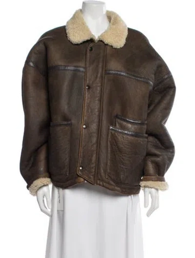 Pre-owned Revillon Shearling Jacket In Brown