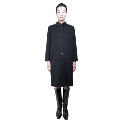 Pre-owned Revillon Unisextrench  Paris Rabbit Fur Amovible In Black