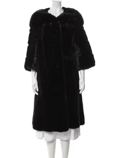 Pre-owned Revillon Vintage Fur Coat In Black