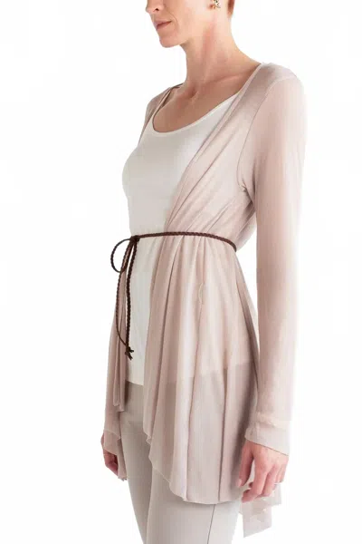 Revir Aire Belted Cardigan In Mist In Gray
