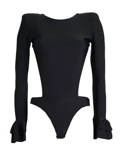 Revise Concept Woman Bodysuit Black Size 6 Polyamide, Elastane