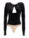 Revise Concept Woman Bodysuit Black Size 6 Polyester, Elastane In Black