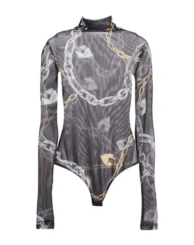 Revise Concept Woman Bodysuit Black Size 6 Polyester, Elastane