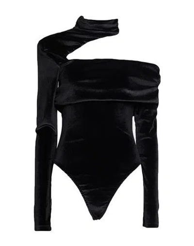 Revise Concept Woman Bodysuit Black Size 6 Polyester, Elastane
