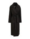 Revise Concept Woman Coat Black Size 4 Polyester, Acrylic, Wool