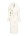 Revise Concept Woman Coat Off White Size 4 Polyester, Acrylic, Wool