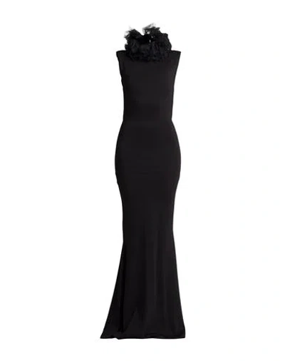 Revise Concept Woman Maxi Dress Black Size 6 Viscose, Nylon, Elastane