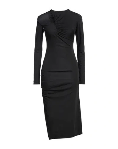 Revise Concept Woman Midi Dress Black Size 4 Polyester, Elastane