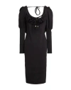Revise Concept Woman Midi Dress Black Size 6 Viscose, Polyamide, Elastane