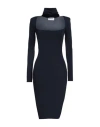 Revise Concept Woman Midi Dress Navy Size 4 Polyester, Elastane In Navy