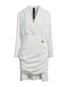 Revise Concept Woman Mini Dress White Size L Polyester, Elastane In White