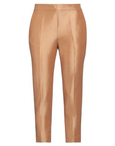 Revise Concept Woman Pants Camel Size 10 Polyester, Nylon, Elastane In Beige