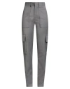Revise Concept Woman Pants Grey Size 8 Polyurethane, Polyester In Gray