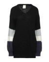 Revise Concept Woman Sweater Black Size M Acrylic, Mohair Wool, Polyamide In Black