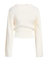 Revise Concept Woman Sweater Cream Size S Merino Wool, Acrylic In White