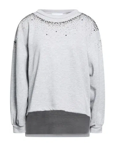Revise Concept Woman Sweatshirt Light Grey Size 4 Cotton, Polyester