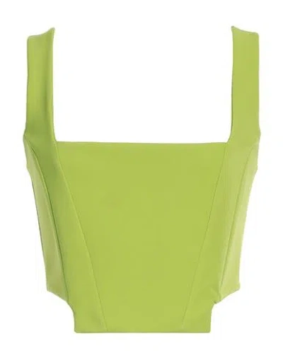 Revise Concept Woman Top Lime Green Size 10 Polyester, Elastane