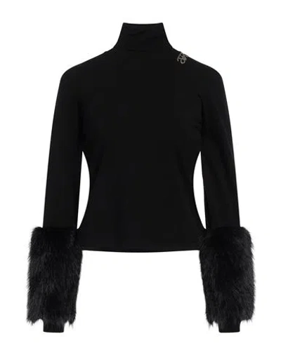Revise Concept Woman Turtleneck Black Size L Viscose, Polyester
