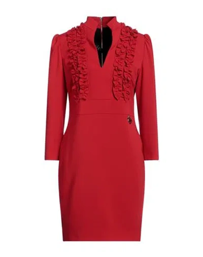 Revise Woman Mini Dress Red Size M Polyester, Elastane